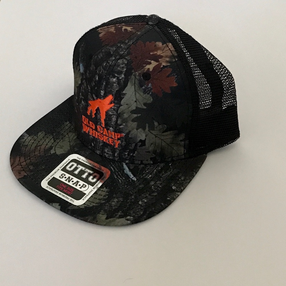 OTTO Camo Trucker Hat with Orange Logo